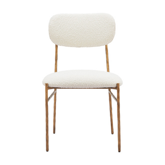 Sydhavnen Dining Chair Cream & Gold - Elite Maison