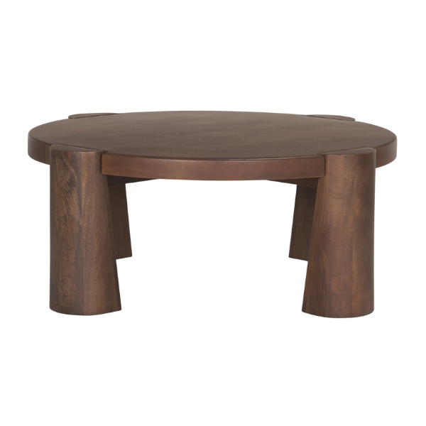 Tammar Round Wood w/ Tapered Legs Coffee Table