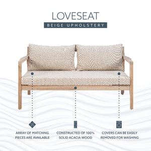 Svana Beige Natural 2 Seater Sofa