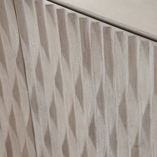 Vanguard 82" Ash Sideboard | Modern Architectural Wood Buffet