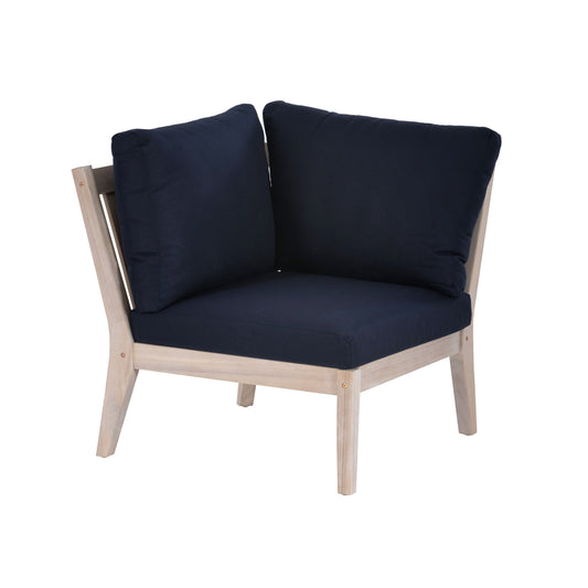 Svana Blue Natural Corner Chair