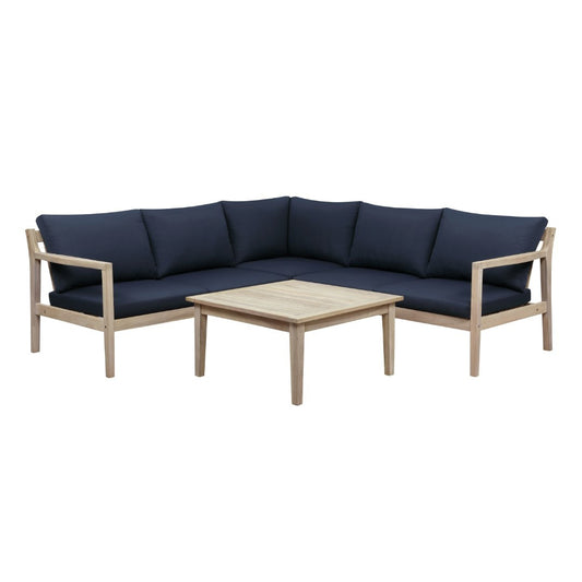 Svana Blue 4 Piece Sectional Set