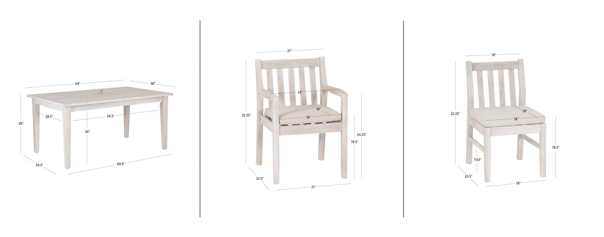 Svana Natural Dining Set 7PC - Elite Maison